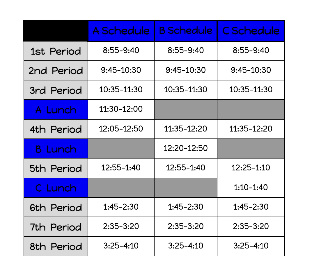 Bell Schedule 